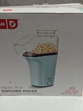 DASH Hot Air Popcorn Popper Maker with Measuring Cup 16 Cups- Aqua